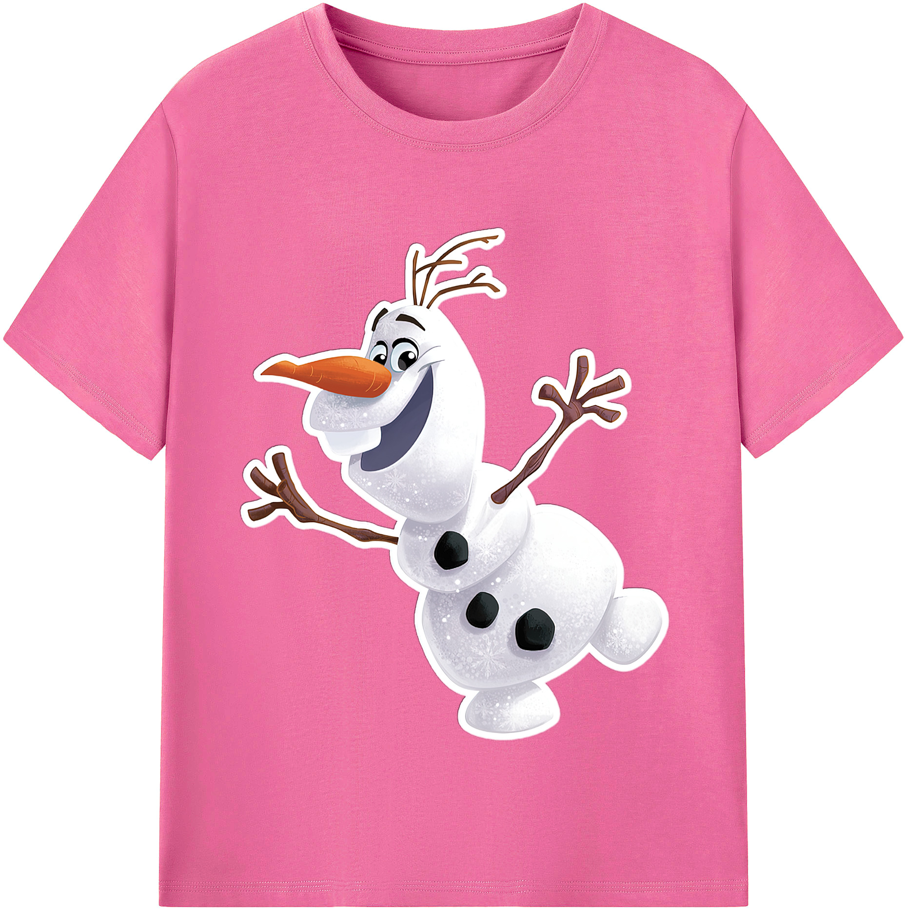 （画像用） アナと雪の女王 アンナ エルサ Frozen Anna Elsa レディースカジュアルプリントTシャツ（綿100％）